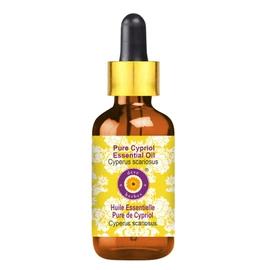 Deve Herbes Pure Cypriol Essential Oil (Cyperus scariosus) with Glass Dropper Natural Therapeutic Grade Steam Distilled 2ml (0.06 oz)