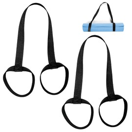 2 Packs Yoga Mat Straps for Carrying, Premium Adjustable Loops Multi-Purpose Strap is Durable and Easy-Cinch Design, Ideal for Stretching, Transport & Storage Yoga Accessory