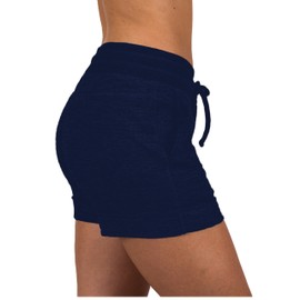 Sexy Basics - Paquete de 3 pantalones cortos deportivos para mujer, ropa activa, descanso, yoga, gimnasio, casual, Paquete de 3 - Azul marino/carbón/rosa, X-Small
