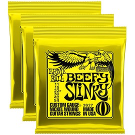 Ernie Ball 2627 Nickel Wound Electric Guitar Strings 11-54 Beefy Slinky 3 Pack