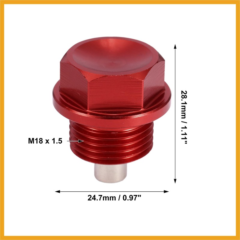 Partuto 2 Set M18x1.5 Oil Drain Plug Aluminum Alloy with
