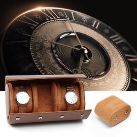HNCY Watch Roll 3 Watches, Vintage Watch Roll Men, Watch Case for Men Watch Display, Portable Watches Storage Box, Leather Watch Box for Travel, Birthdays, Anniversaries Gift