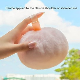 Puff de Polvo Esponjoso Grande, Puff de Polvo de Maquillaje Cosmético Corporal, Herramienta de Bola de Puff para Resaltar el Cuerpo de la Cara, para Mujeres, Rosa