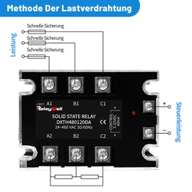120A SSR Three Phase Solid State Relay, DC to AC ReleyWell