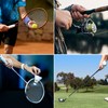 PATIKIL Racket Overgrip with Damping Ridges, 2 Pack PU Grip