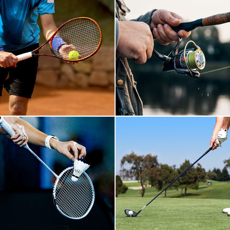 PATIKIL Racket Overgrip with Damping Ridges, 2 Pack PU Grip