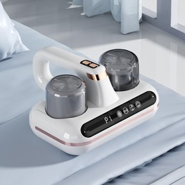 Mattress Vacuum Cleaner, Handheld Bed Vacuum Cleaner 16Kpa Suction Low Noise with 4 Filter, Cordless Handheld Bed Vacuums Effectively Clean Up Bed, Pillows, Sofas, Carpets