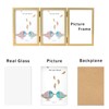 Triple 5x7 Photo Frame Hinged Folding Wood Picture Frame with