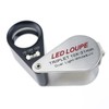 10x Foldable Pocket Magnifier Loupe with UV and LED Light