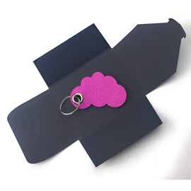 filzschneider Felt Key Fob – Cloud/Cloud – Pink/Magenta – Special Gift with Eyelet and Key Ring – Made in Germany