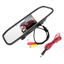 4.3in Car Rearview Mirror Monitor HD TFT LCD Screen 2 Channels Video Input