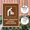 Baby Changing Station Men's Room Sign, 10x14 Inches, Rust Free