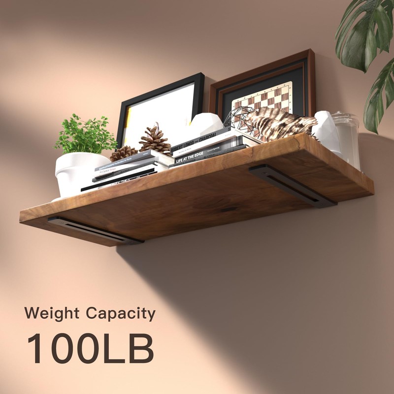 6 Pack 12 Inch Shelf Brackets,1/5" Thick Heavy Duty L