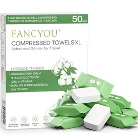 Toallas Desmaquillantes Facial Desechables Comprimidas Grandes, Mini Paños Biodegradables para Toallitas Quitar Maquillaje Kit de Viaje para Travel Es