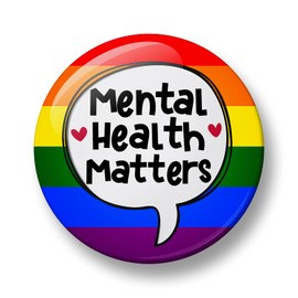 Mental Health Matters Pin Badge, 32mm or 44mm, Awareness Badges, Self Care, Mental Wellness Button Badge, Autism Badge, Mindfulness, Depression, Anxious, Awareness (32mm, Multicolour)