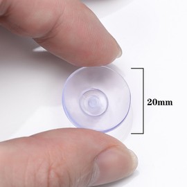 Outus Small Clear Plastic Suction Cup Without Hooks -20 mm -20 Packs