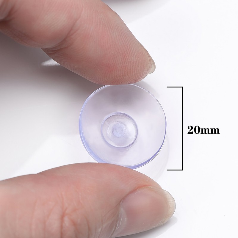 Outus Small Clear Plastic Suction Cup Without Hooks -20 mm