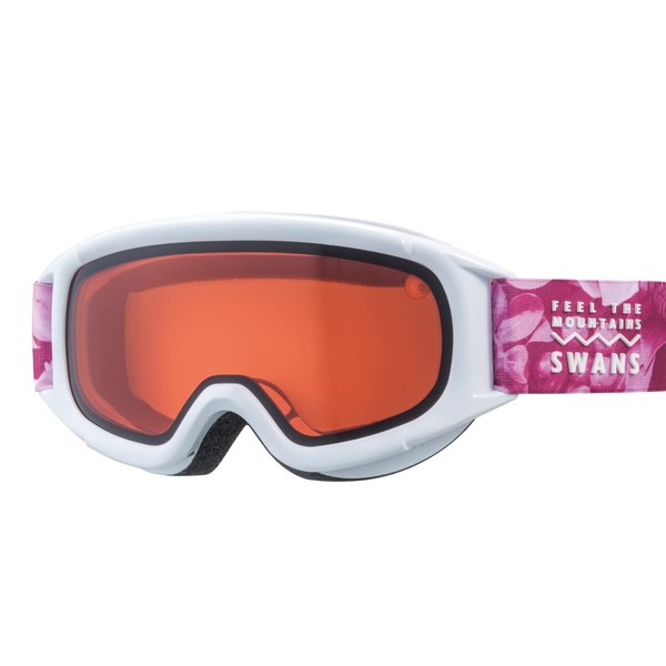 SWANS JUMPIN-DH L/W Snow Goggles, Made in Japan, Pink, Skiing, Snowboarding, Blocks 99.9% UV Rays, Anti-Fog, Compatible with Glasses Free Size