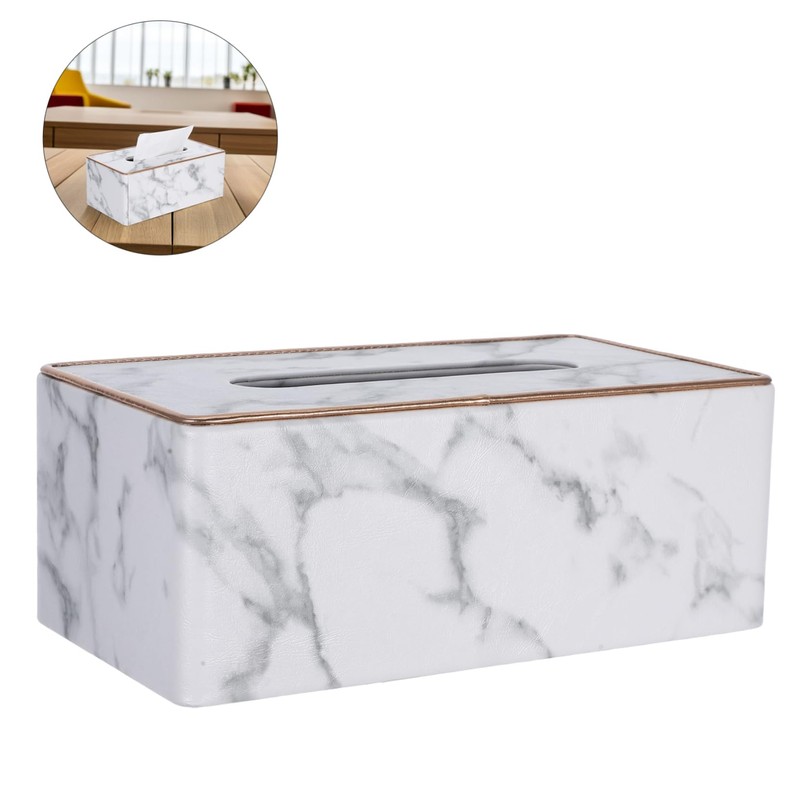 Ciieeo Elegant Marble Tissue Box Desktop Tissue Dispenser Decorative Home