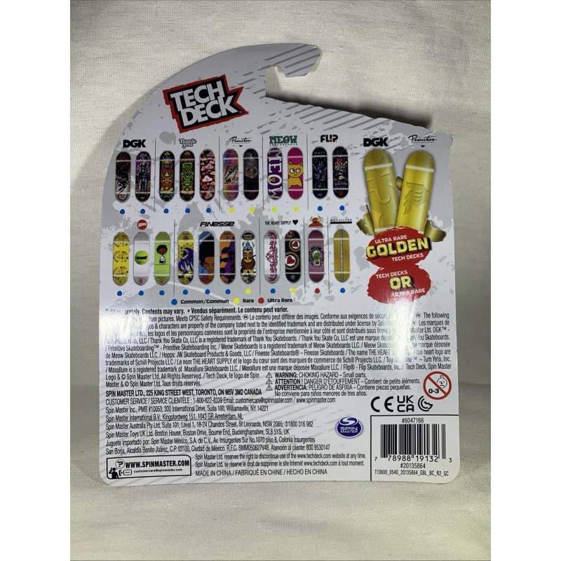 Tech Deck RARE TECH DECK Primitive Gold new sealed Chase