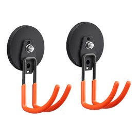 Liftsun Large Magnetic Hooks Heavy Duty, 2 Pack Strong Anti-Scratch Magnet Hooks for Rifle,Sporting Gun,Garden Tools,Hose,Straps,Workshop,Magnetic EV Charger Holder,Magnetic Cable Holder