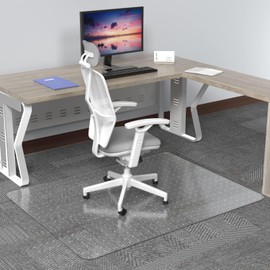Amyracel Office Chair Mat for Low Pile Carpets, 35” x 55” Computer Chair Mat for Carpet, Clear Desk Chair Mat for Carpeted Floors, Easy Glide Floor Protector for Desk Chair