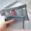 Audio Fan Pouch, Mesh Cosmetic Pouch, Gray, Makeup Pouch, Hanging,