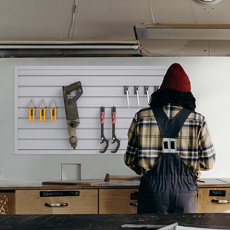 NeatiEase 2 x 4ft Slatwall Panel Wall Storage Systems, Slat