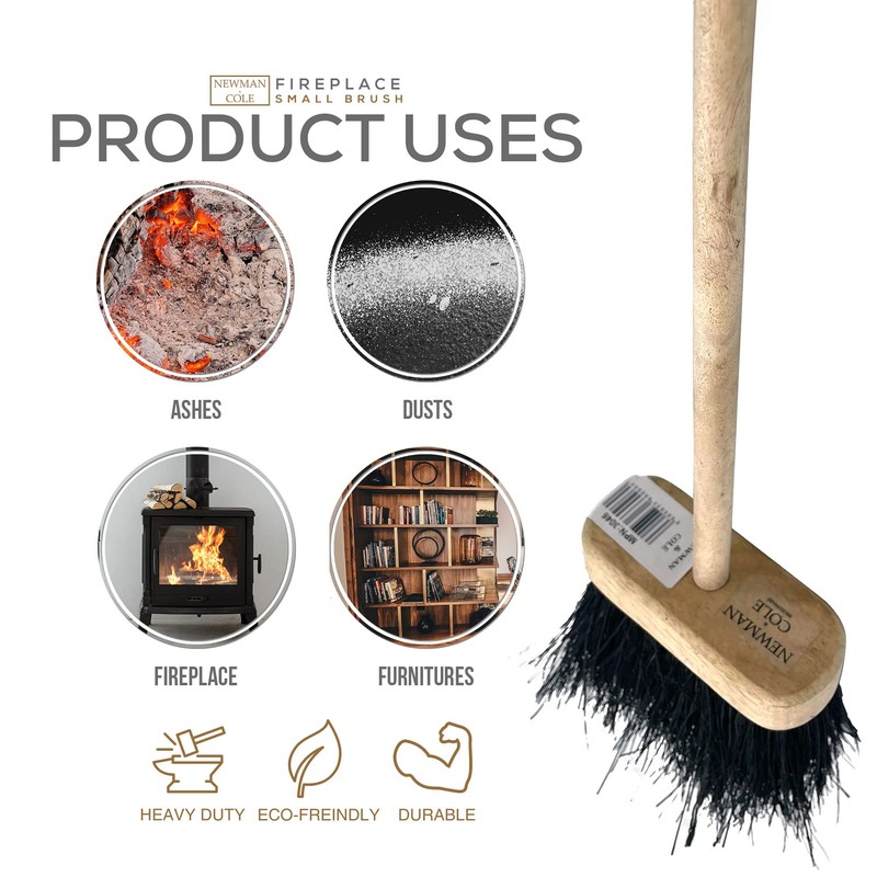 Wooden Fireside Companion Cleaning Brush 36 Centimeter Fireplace Hearth Brush