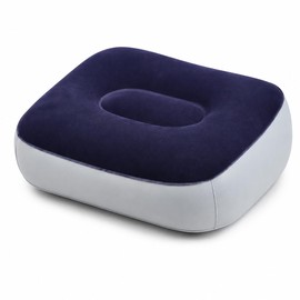 Soyinht 1PC Inflatable Seat Cushion, 37 x 30 x 20cm, Navy Blue & Grey