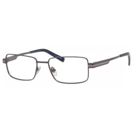 ESQUIRE EQ8858 MEN'S PURE TITANIUM EYEGLASSES 55-18-150 NAVY/SILVER W/ SOFT CASE