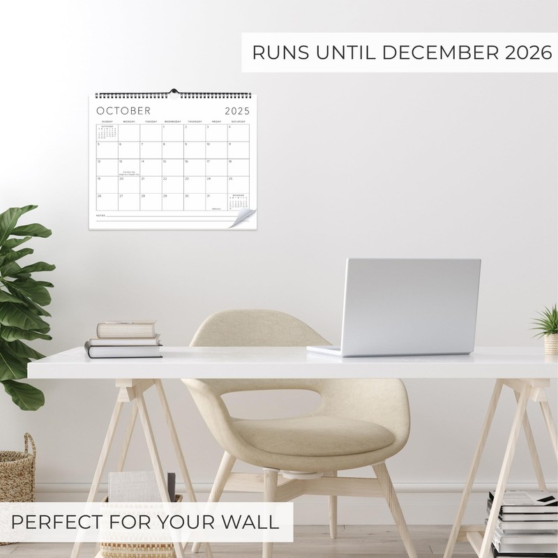 Beautiful 2026 Wall Calendar - Runs until December 2026 -