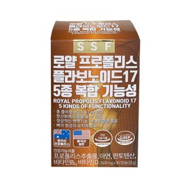 Sunsu Food 순수식품 로얄 프로폴리스 플라보노이드 17 5종 복합 기능성 600mg x 30캡슐 1개 / 써클 Pure Food Royal Propolis Flavonoid 17 Complex Functional 600mg x 30 Capsules 1 Pack / Circle