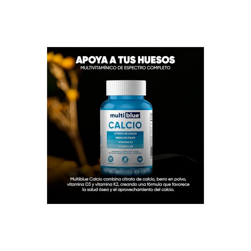 Citrato Calcio Vitamina Berro Polvo Capsulas Uñas Huesos Dientes Salud