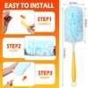 Honeydak 120 Pack Heavy Duty Duster Refills with 2 Handle,