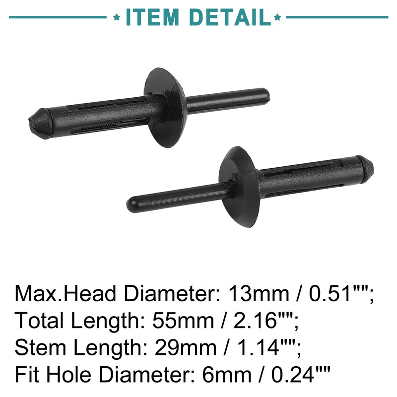 ACROPIX Plastic Rivet Bumper Fastener Clip Retainer for Jeep Wrangler
