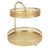 2 Tier Fruit Tray Gold Elegant Large Capacity Decorative Multi
