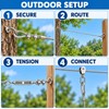 Outdoor Dog Tie Out Trolley Cable System Kit with Pulley,