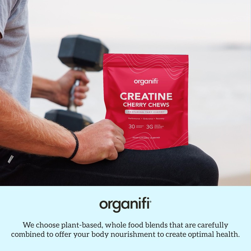 Organifi Creatine Chews - Premium Cherry Chews to Perform, Look,