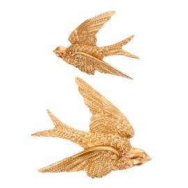 Ciieeo 2pcs Retro Swallow Wall Hanging Decor Unique Pendant Art for Indoor Outdoor Stylish Garden Wall Adornment Lightweight Resin Craft for Home Decoration