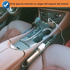 Organizador de Huecos para Asiento de Coche 2 en 1 Ajuste Universal, Bolsillos de Almacenamiento Ajustables, 2 Juegos de Caja de Almacenamiento para  