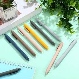 Nezyo 60 Pack Retractable Ballpoint Black Ink Pens Bulk Pens Office Pens Colored Ballpoint Pens Cute Pens Smooth Writing Aesthetic Pens for Daily Writing Notebook Office School (Morandi Colors)