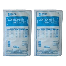 Compresa Estéril Para Vientre 45x70 Cm 2 Paq Con 5 Pza C/u Blanco