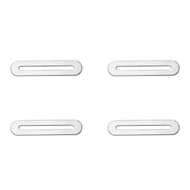4Pcs Sliver Slotted Brace,Flat Straight Brace Brackets,Adjustable Corner Code,Stainless Steel Flat Slotted Brace Brackets-Single Slot 19*90mm