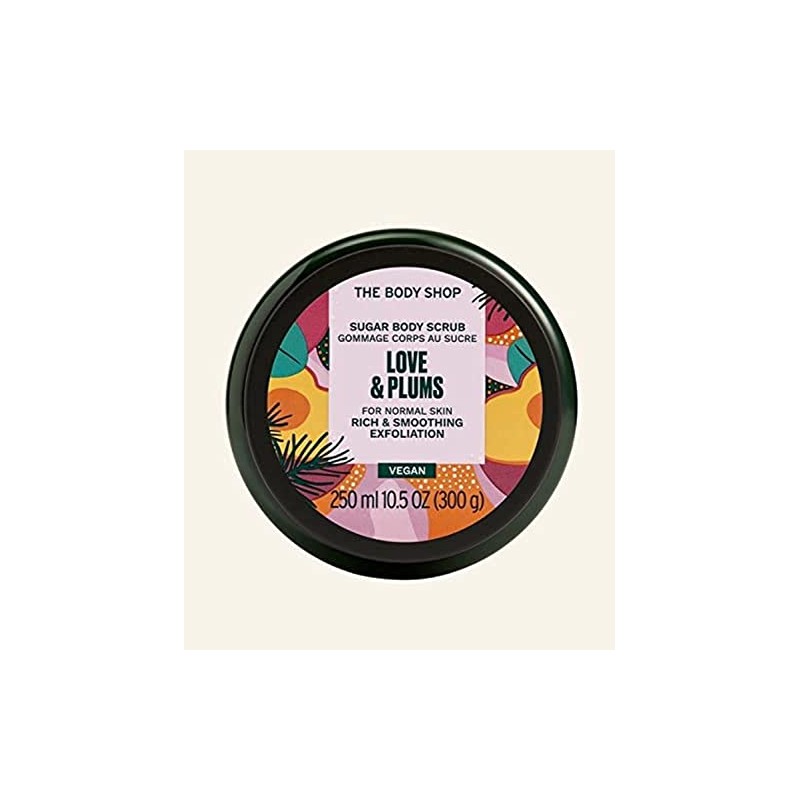 Love & Plums Sugar Body Scrub Smoothing Exfoliation 250ml
