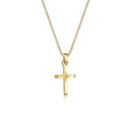 Elli Necklace Ladies Cross Pendant Star Engraving Faith in 925 Sterling Silver