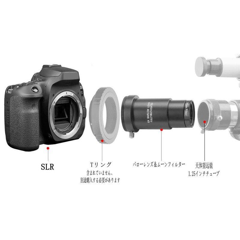ANQILAFU Telescope Correction Lens Telescope Barlow Lens 2.5X Barlow Kit