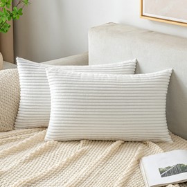 EMEMA Corduroy Cushion Cover Christmas Day Decorative Cushion Cover Sofa Cushion 40 x 60 cm Corduroy Cushion Cover Decorative Soft Decorative Cushion Covers Cushion for Sofa Armchair Home Bedroom Pure