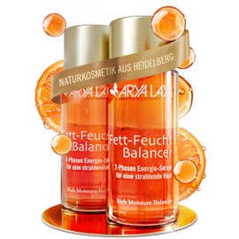 ARYA LAYA Grease-Moist Balancer Classic, 2 x 50 ml - 2-Phase Energy Serum for Many Skin Types, Ampoules Alternative, Reduces First Wrinkles, Invigorating and Rich