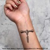 4 x 'Corkscrew' Temporary Tattoos - Water Resistant, Skin-Safe, Non-Toxic